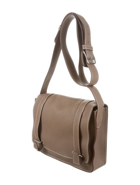 hermes messenger bag natural color|hermes messenger bag for women.